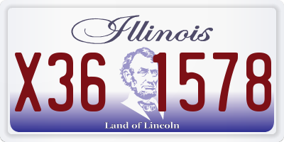 IL license plate X361578