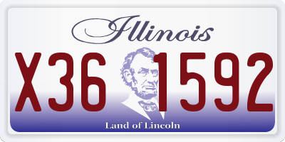 IL license plate X361592