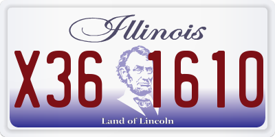 IL license plate X361610