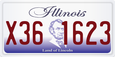 IL license plate X361623