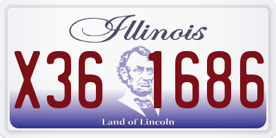 IL license plate X361686