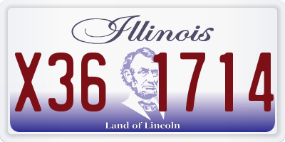 IL license plate X361714