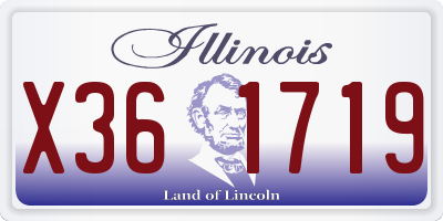 IL license plate X361719