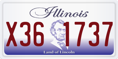 IL license plate X361737