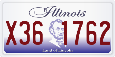 IL license plate X361762