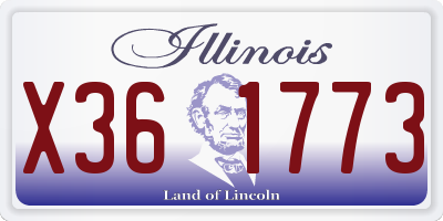IL license plate X361773
