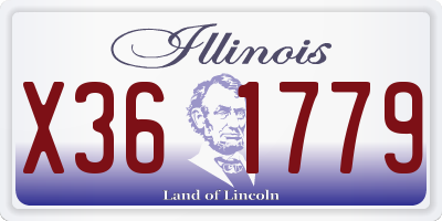 IL license plate X361779