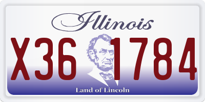 IL license plate X361784