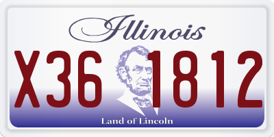IL license plate X361812