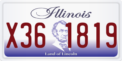 IL license plate X361819