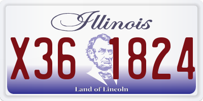 IL license plate X361824
