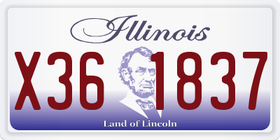 IL license plate X361837