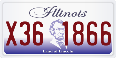 IL license plate X361866