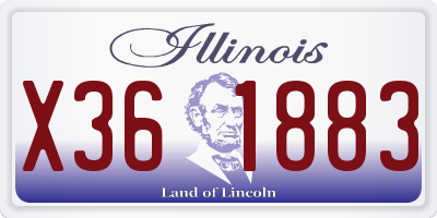 IL license plate X361883