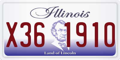 IL license plate X361910