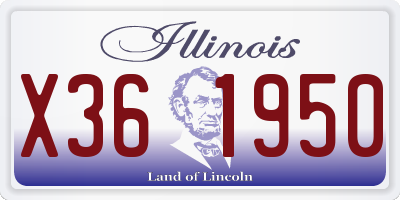 IL license plate X361950