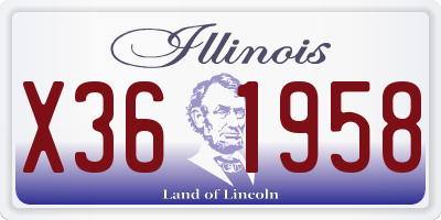 IL license plate X361958