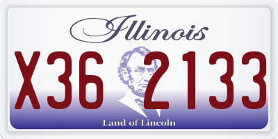 IL license plate X362133