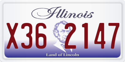 IL license plate X362147
