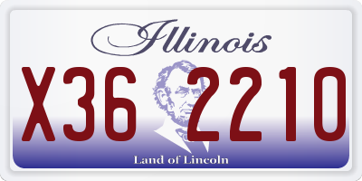 IL license plate X362210