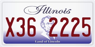 IL license plate X362225