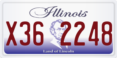 IL license plate X362248