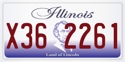IL license plate X362261