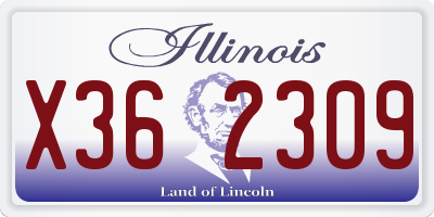 IL license plate X362309