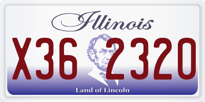 IL license plate X362320