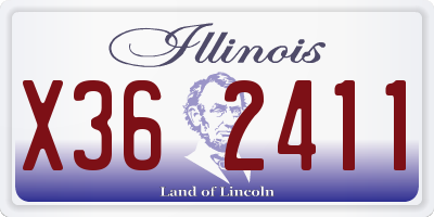 IL license plate X362411
