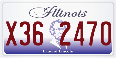 IL license plate X362470