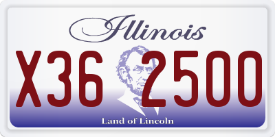 IL license plate X362500