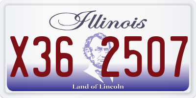 IL license plate X362507