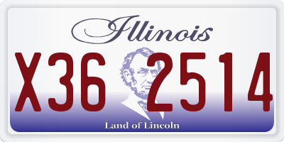 IL license plate X362514