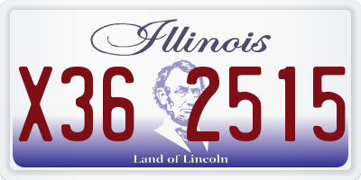 IL license plate X362515
