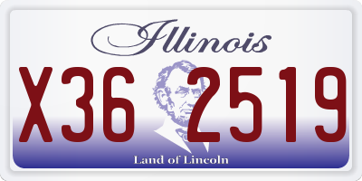 IL license plate X362519