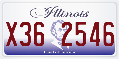 IL license plate X362546