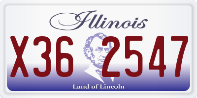 IL license plate X362547
