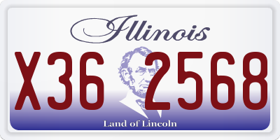 IL license plate X362568