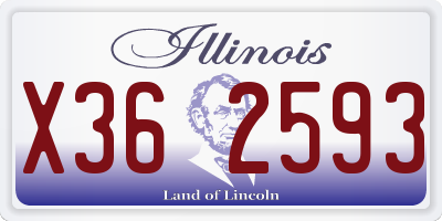 IL license plate X362593