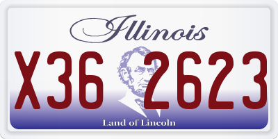 IL license plate X362623