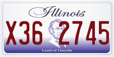 IL license plate X362745