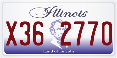 IL license plate X362770