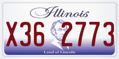 IL license plate X362773