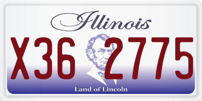 IL license plate X362775