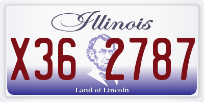 IL license plate X362787
