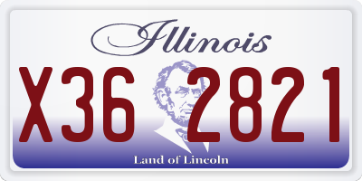 IL license plate X362821