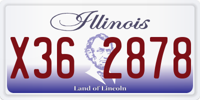 IL license plate X362878