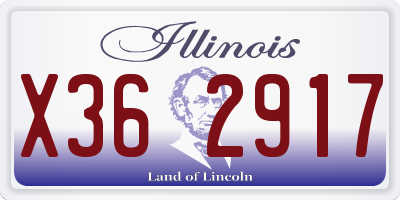 IL license plate X362917