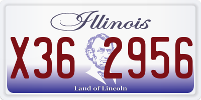 IL license plate X362956